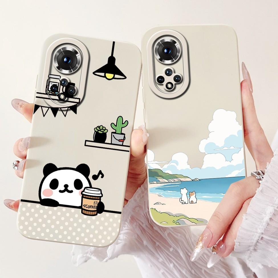 Ốp điện thoại Huawei Nova9 Thẩm Mỹ Mèo Dễ Thương Sơn Cà Phê Silicon Chống Sốc Huawei Nova 9 Ốp điện thoại NAM-AL00 NAM-LX9