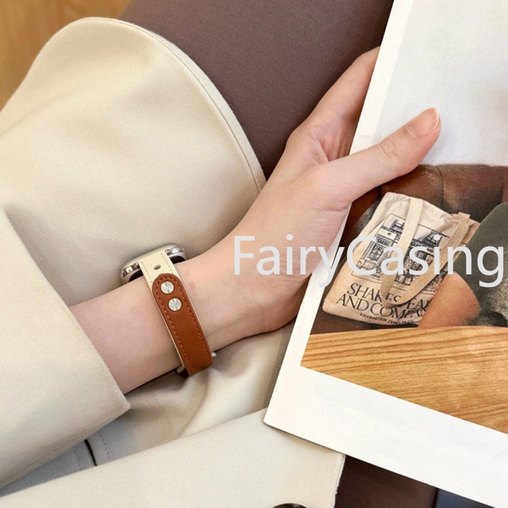 Dây đeo S11 bằng da hai tông màu mỏng cho dây đeo Apple Watch Ultra 2 49mm 44mm 40mm 41mm 42mm 38mm 44 mm Vòng đeo tay cho iwatch 8 băng tần 45mm Ultra Series 9 7 se 3 4 6