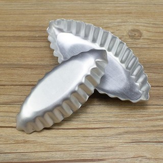 15 Chiếc Khuôn Bánh Trái Cây Khoảng 9,5Cm Bạc Cho Nhà Bếp Món Tráng Miệng Pháp Phô Mai Dài Gân Cạnh Thuyền Nhỏ Hình Bánh Khuôn