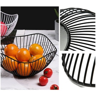 Charmantcc1 Hộp Đựng Trái Cây Kim Loại Đương Đại Đồ Ăn Nhẹ Thanh Lịch Bánh Mì Phục Vụ Món Ăn Trang Trí Giỏ Chứa Đồ Cho Nhà Bếp C