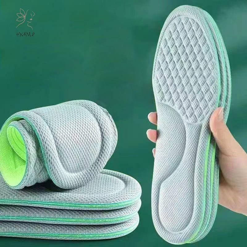 Hnkmp 2 Chân Chỉnh Hình Đế Giày Chạy Bộ Nhớ Mềm Xốp Đế Cho Giày Nam Nữ Khử Mùi Thấm Hút-Áo Massage Thể Thao.