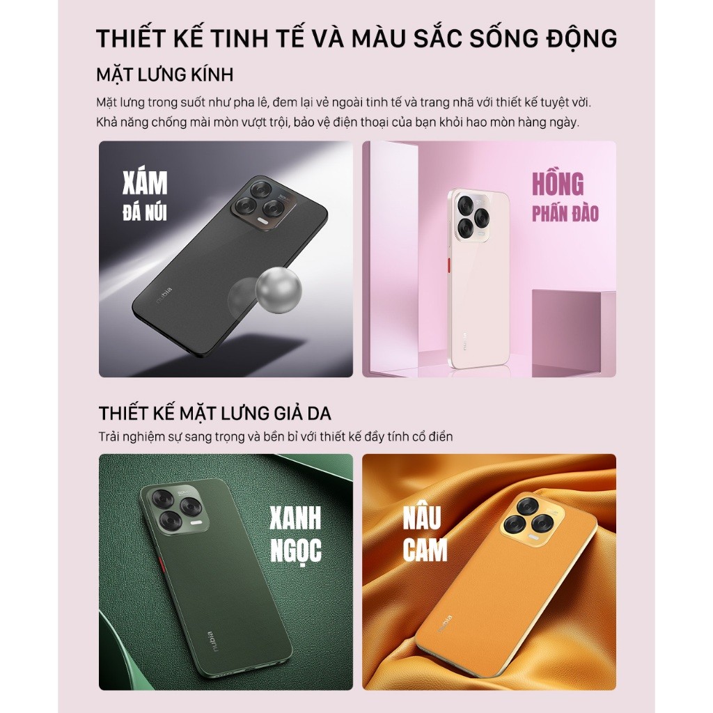 Ảnh Điện thoại Nubia V70 Design 8GB/128GB I Pin 5000mAh I Camera 50mp I 6.7" 120Hz I Hỗ trợ NFC - Hàng Chính Hãng 3