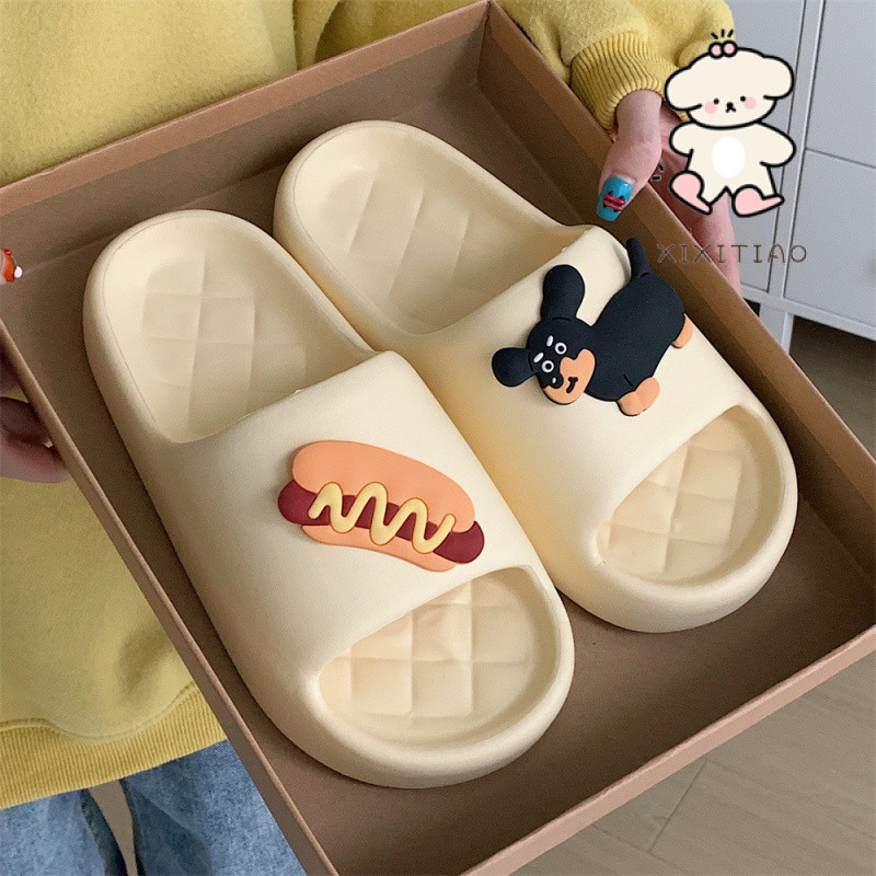 Xixitiao Dép Nam Nữ Trong Nhà Đế Mềm Thoải Mái eva Puppy