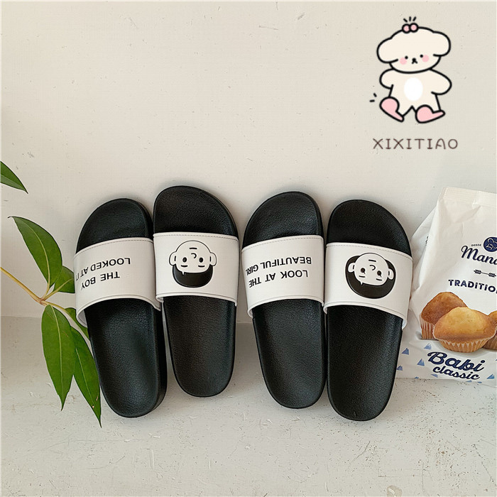 Dép Xixitiao Mùa Hè Bé Trai Bé Gái Đế Bằng Bên Ngoài Mặc Cặp Đôi