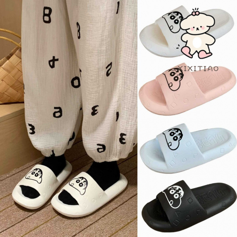Xixitiao Dép Dễ Thương Crayon Shin-Chan Dép Nam Nữ Đế Dày Cặp Đôi Mùa Hè Cô Gái Trái Tim Nhà