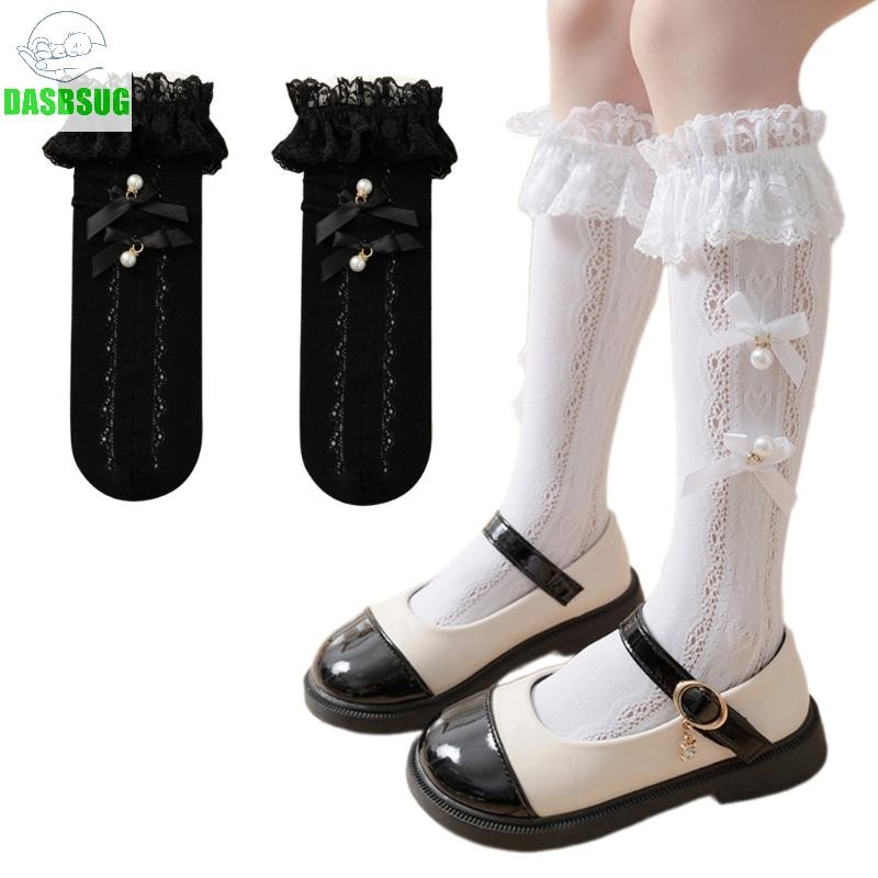 Dasbsug Tất Bé Gái Mùa Xuân Hè Mỏng Nơ Ren Công Chúa Cọc Tất Trong Ống Tất
