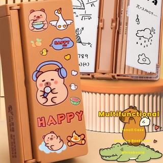 Bút chì HIGHVIEWLS, Hộp bút chì đọc sách đa chức năng, Hộp văn phòng phẩm Capybara Back To School