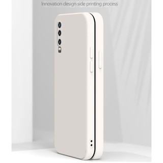 Thời Trang Mới Huawei P20 P30 Pro P40 Vuông Cản Khung Mỏng Mềm TPU Silicon Có Dây Đeo Tay Dây Đeo Cổ Tay