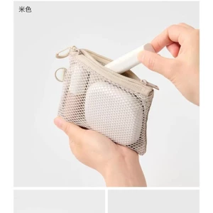 Túi đựng lưới có dây kéo đôi phong cách Nhật Bản Muji