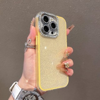 Phim Bảo Vệ Ống Kính Kim Cương Lấp Lánh Màu Kẹo 2 Trong 1 Ốp Lưng Điện Thoại iPhone 17Promax 16 13 14 15 Promax Chống Sốc Nữ Điện Thoại Di Động