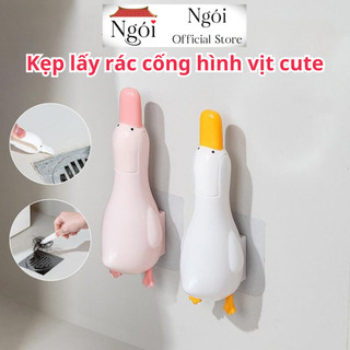 Dụng Cụ Gắp Rác Bồn Rửa Nhà Bếp Kẹp rác, Nhíp Dụng cụ Làm Sạch Tóc Hình Vịt Dọn Dẹp Phòng Tắm NGÓI HOME - GR01