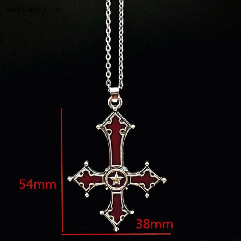# Sepsale # Vintage Gothic Chữ Thập Mặt Dây Chuyền Vòng Cổ Dành Cho Nam Thời Trang Đảng Xu Hướng Punk Trang Sức Quà Tặng Halloween.