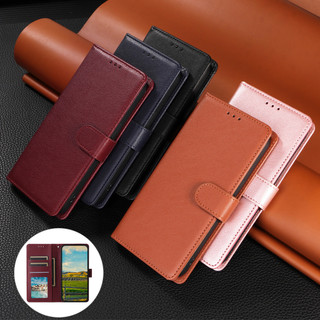 Ốp Lật Mới Cho Infinix Note 40 Pro + Plus 5G 30 30i 12 G99 4G Hot 40i 30 30i 50i 12 Play Zero 20 Smart 9 8 Pro Ví Da Giả Có Khe Cắm Thẻ Vỏ TPU Mềm Dây Đeo Tay