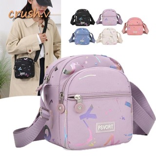 [Crush] Túi đeo chéo, Túi đeo vai Mini nhiều lớp, Túi xách Nylon nhân quả dành cho nữ