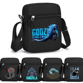 Godzilla Đen Túi Đeo Vai Thời Trang Nhỏ Vuông Túi Đeo Ngang Túi Vải Trẻ Em Quà Tặng Sinh Nhật Du Lịch Đa Năng