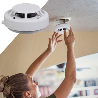Máy dò chữa cháy gia đình nhỏ | Báo động nhà bếp kết nối không dây, máy dò lửa quang điện chạy bằng pin có nút kiểm tra antirtvn