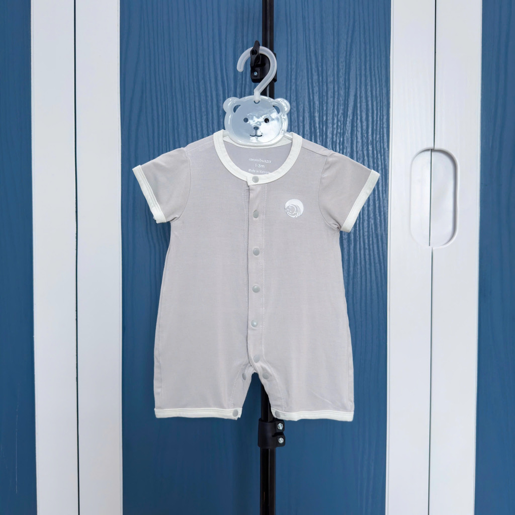 Body Đùi Cộc Tay Sơ Sinh Vải Sợi Tre Co Dãn Thoáng Mát - Hàng Chính Hãng AMI0357-6