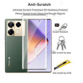 1-3 Miếng Phim Kính Cường Lực Bề Mặt Cong 9H HD Dành Cho Infinix Note 40 Pro Plus Note40S Note40Pro+ Note 40 4G 5G Bảo Vệ Màn Hình Kính Bảo Vệ Bao Bọc Toàn Bộ Phim Mặt Trước