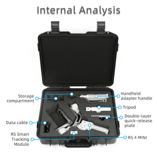 Dành cho hộp lưu trữ DJI RS 4 mini, bộ ổn định gimbal cầm tay, hộp chống cháy nổ toàn diện an toàn, hộp bảo vệ phụ kiện máy ảnh mini rs4