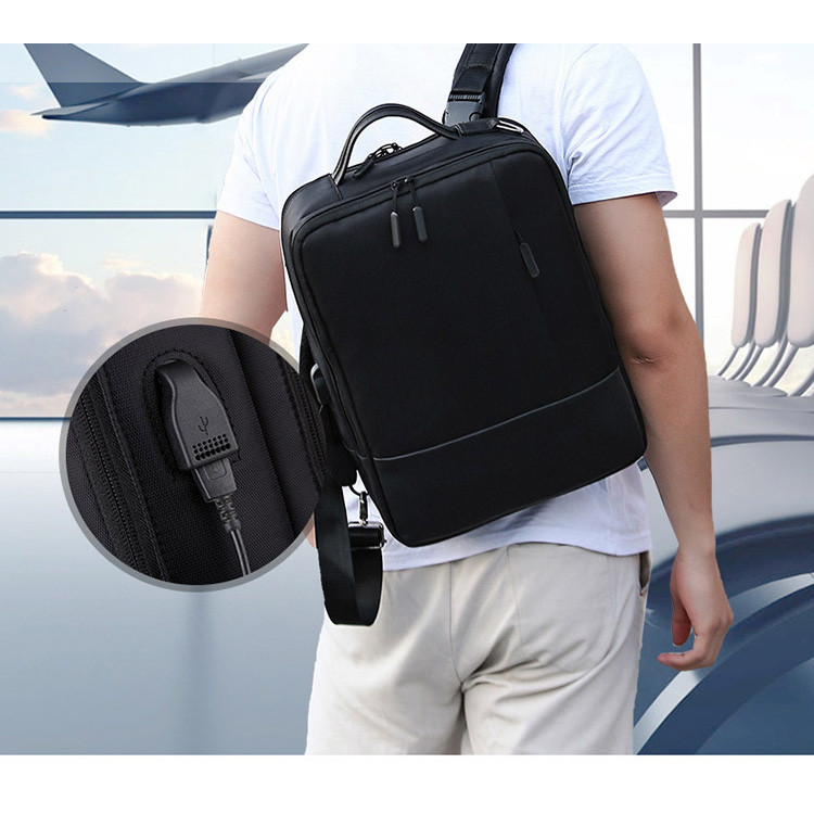 Balo hiện đại có sạc USB công nghệ mới 5.2-Acrott Men chống sốc laptop [ẢNH THẬT]