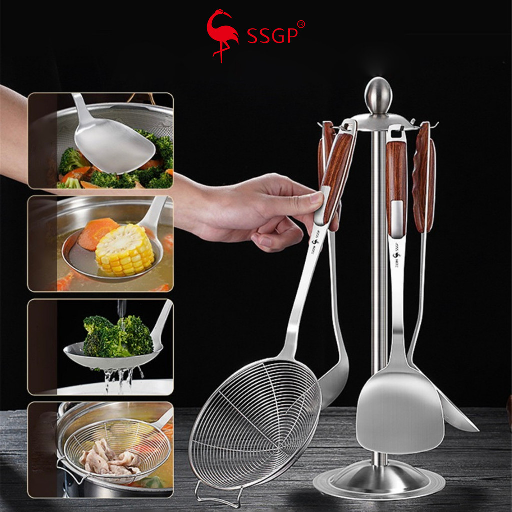 Vợt vớt Elegant inox 304 SSGP  SS11803 thìa canh, muỗng lẩu muôi canh horeca nhà hàng