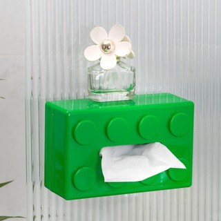 Okcatzone Khối Xây Dựng Sáng Tạo Hộp Đựng Khăn Giấy Treo Tường Lò Xo Chống Thấm Nước Cho Phòng Tắm Phòng Khách Và Nhà Bếp P1R2