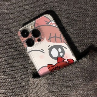 Ốp điện thoại hoạt hình hoạt hình Crayon Shin-Chan Thích hợp cho iPhone 11 12pro 15 14 13 14plus X XR XSMAX 15 promax 12 7 8plus Vỏ trong suốt chống sốc bằng silicon phong cách mới HYBS