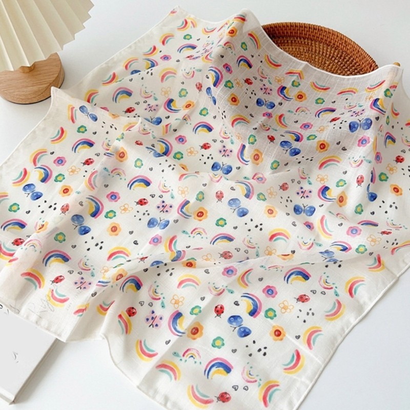 Khăn trùm đầu hoa mịn thanh lịch sáng tạo quấn đầu Cottagecore Holiday Flower Headscarf