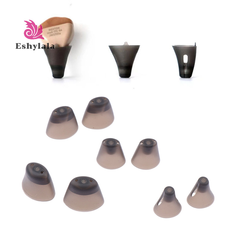 1 Cặp Đầu Tai Thay Thế Mềm Nút Silicon Đen Cho Máy Trợ Thính XS/S/M/L