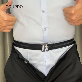 GOUPDO Dây thắt lưng Nylon chống nhăn, co giãn, Áo sơ mi công sở thời trang Giữ đai chống trượt tốt nhất