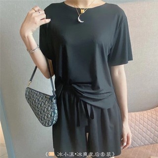 Bộ Đồ Nữ Hoàng Băng Nữ Mùa Hè 2024 Bộ Đồ Ngủ Thường Ngày Mềm Mại Phù Hợp Với Mỏng Thời Trang Nhà Quần Áo Bộ Hai Mảnh Dành Cho Nữ