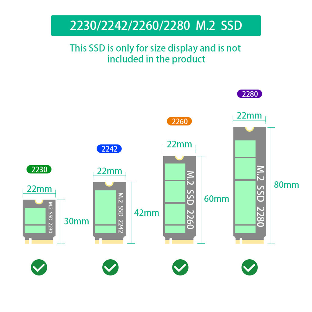 Jmt Phiên bản mới Combo M.2 (NGFF) NVME PCI-E SSD sang U.2 SFF-8639 & M.2 (NGFF) SATA SSD sang SATA Adapter