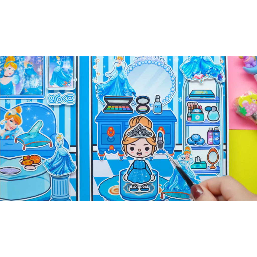 đồ chơi cho bé gái đồ chơi kuromi cô tiên xanh Ngôi nhà của bé Princess Cinderella House In Quiet Book