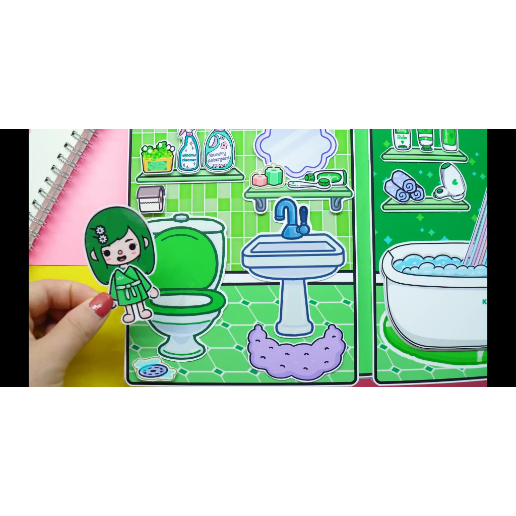 Ngôi nhà của bé Keroppi Green House In Quiet Book ngôi nhà giáy dồ chơi búp bê cho bé gái cô tiên xanh