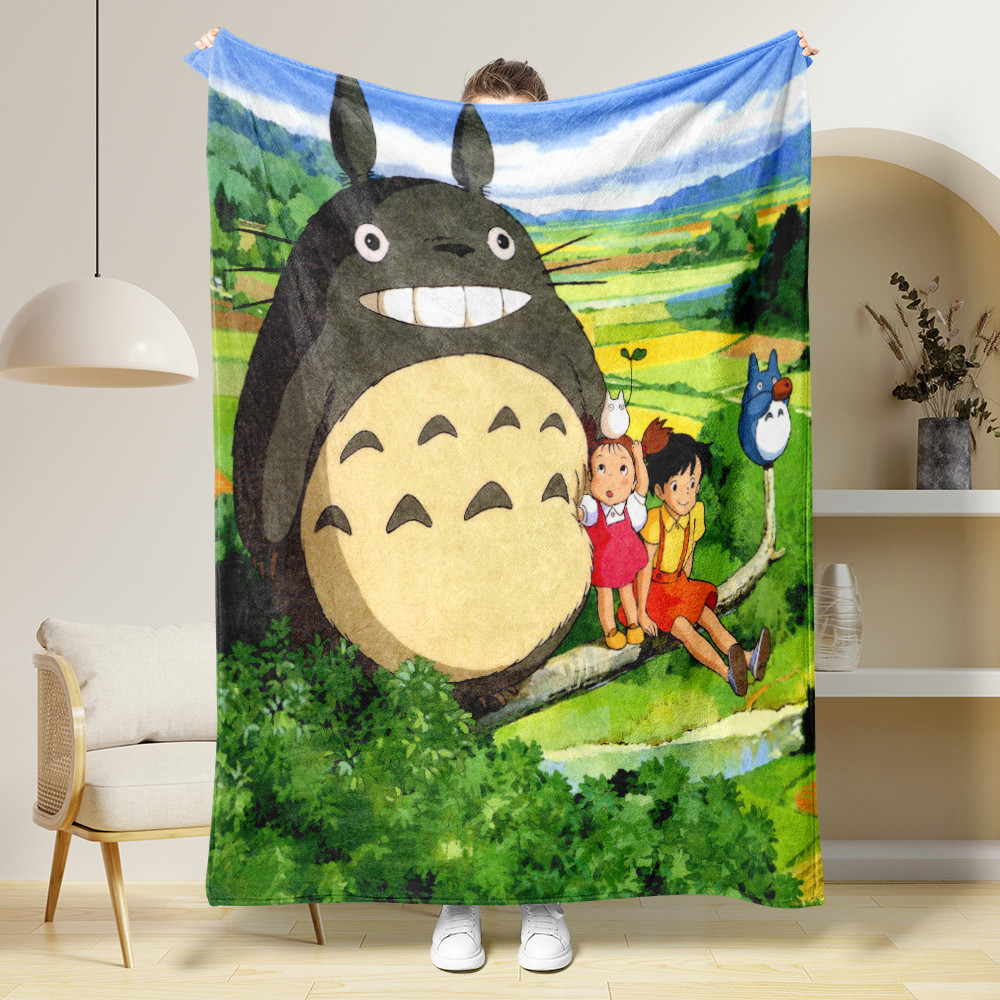 Hàng Xóm Của Tôi Totoro Flannel Chăn Một Mặt In Flannel Chăn Điều Hòa Không Khí Chăn Món Quà Tốt Nhất Cho Người