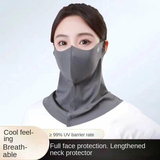 Chống Nắng SPEETTY, Ice Silk UPF50 + Khăn Cổ Chống Tia UV, Tấm Che Nắng Thoáng Khí Mặt Mùa Hè