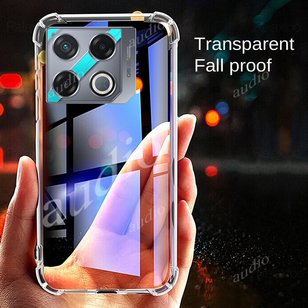Infinix GT 50 Pro 5G Vỏ TPU mềm chống rơi bốn góc chống sốc cho Infinix GT 20 30 50 Pro 5G Silicon mềm Bảo vệ trong suốt Vỏ điện thoại cho Infinix GT50 Pro 5G