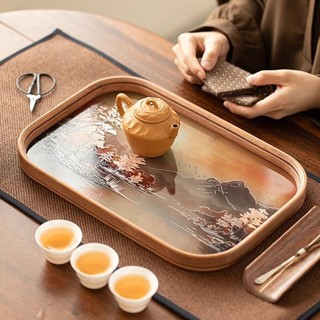Khay trà phong cách Nhật Bản (Khay pha khô)