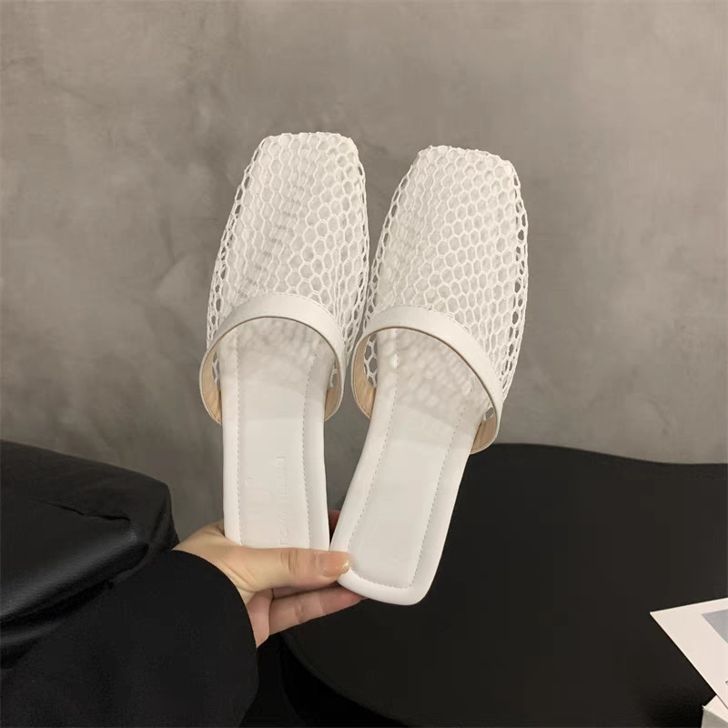 Atikota Nữ Thời Trang Dệt Kim Baotou Sandal Mới Thoải Mái Mềm Rỗng Lưới Dép Sinh Viên Mùa Hè Ngoài Trời Giải Trí Đi Biển Dép