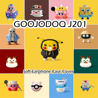 GOOJODOQ [imamura] Dành cho Ốp lưng GOOOJDOQ J201 Phim hoạt hình ngộ nghĩnh tạo kiểu Vỏ tai nghe silicon mềm NO.3
