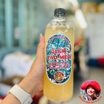 Giấm táo mèo (sơn tra) nguyên chất giảm cân loại 1 (1 lít). Dấm, giấm táo mèo lên men hữu cơ organic giảm cân, mỡ bụng