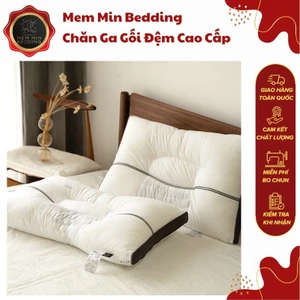 Gối Chống Đau Cổ Vai Gáy Sợi Bông Đậu Nano Cao Cấp - MemMinbedding Luxury