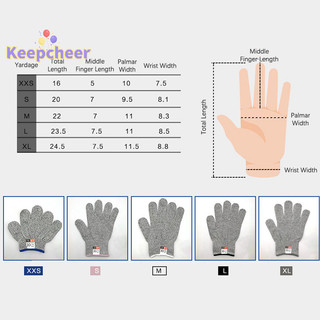 [Keepcheer] Găng tay chống cắt an toàn HPPE Level 5 Công nghiệp cường độ cao Làm vườn nhà bếp Cắt kính chống cắt đa năng [Mới]