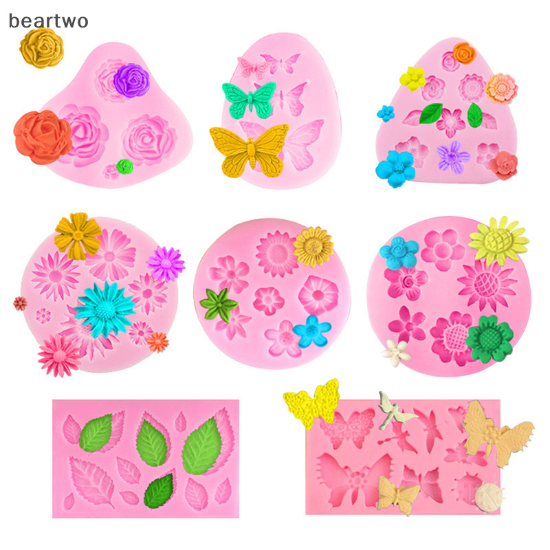 < Beartwo > Khuôn Làm Bánh Silicon 3D Kẹo Chocolate DIY Bánh Cookie Cupcake Xà Phòng Khuôn Đẹp