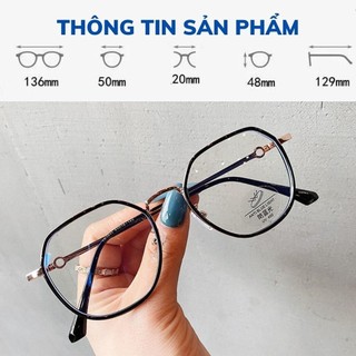 Mắt kính nam nữ gọng kim loại chống tia ánh sáng xanh tia UV Kính mát thời trang phong cách Styley K006