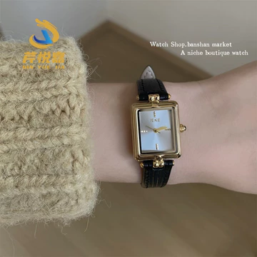 Retro Tinh Tế Ánh Sáng Sang Trọng Đồng Hồ Nữ Chính Hãng Cao Cấp Cảm Giác Tính Khí Đồng Hồ Da Vuông Đồng Hồ Nữ Niche Phiên Bản Hàn Quốc ins Thiết Kế Đồng Hồ ESAU