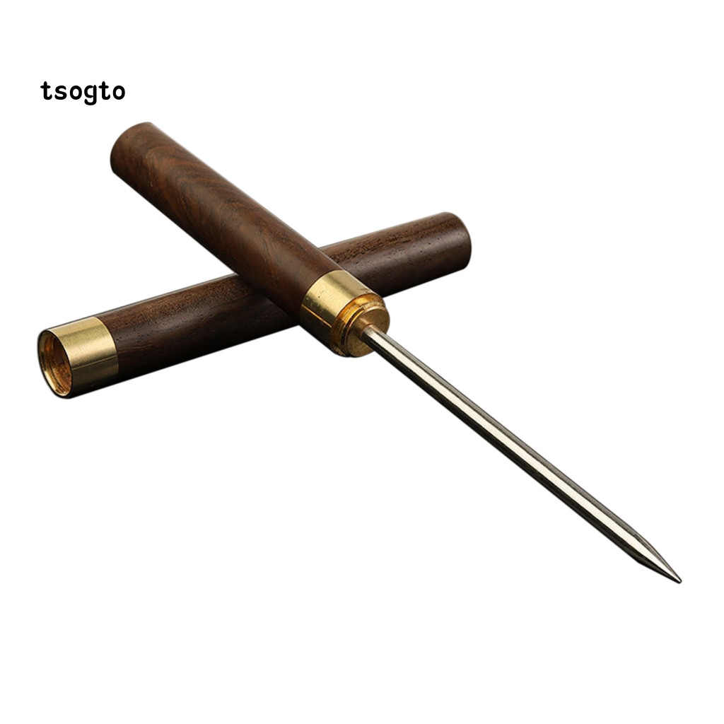 [TS] Tay cầm bằng gỗ Ice Pick Ice Pick cho thanh gia đình Thép không gỉ cao cấp có nắp an toàn và tay cầm bằng gỗ Lý tưởng cho quán Bar nhà bếp Dã ngoại và cắm trại Băng bền