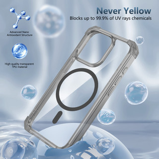Dành Cho iphone 15 Pro Max / 14 Pro / 13 Pro Max Ốp Lưng Trong Suốt Từ Tính Chống Sốc Cấp Quân Sự Bảo Vệ Góc Bảo Vệ Mỏng Vỏ Điện Thoại