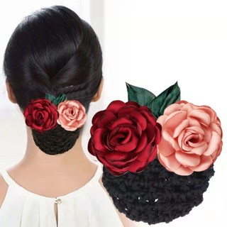 Vỏ bọc tóc hoa SMILE, Phụ kiện tóc hoa Snood Hairnet Hair, Mũ đội đầu tóc có thể tháo rời Barrette với cho nhân viên khách sạn ngân hàng