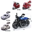 Xe kéo SMILE, Mô hình xe máy phong cách cổ điển bằng hợp kim, Cửa có thể mở 1: 43 Thiết kế hoạt hình Đồ chơi giao thông